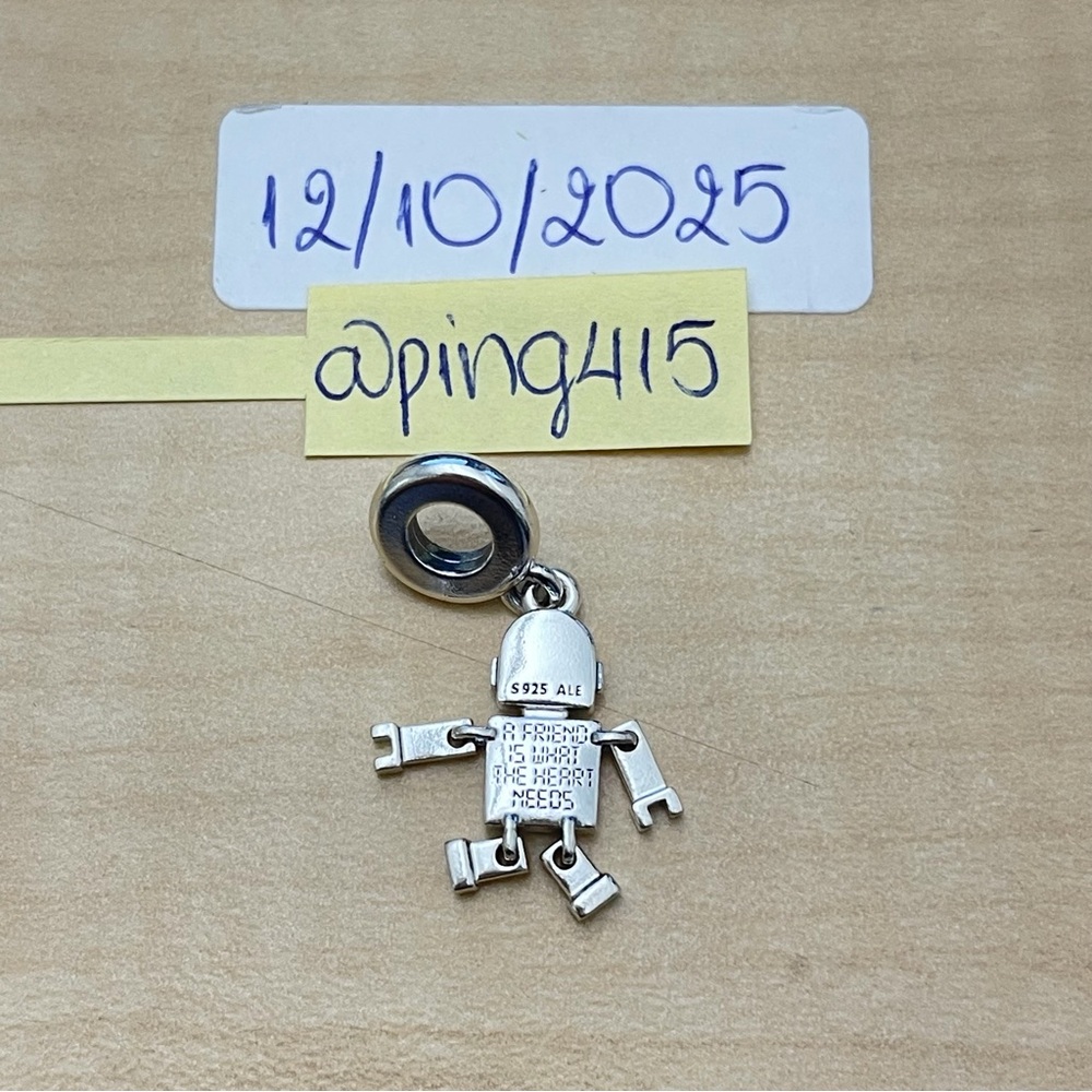 Pandora Bestie Bot Robot Dangle Charm - Picture 4 of 11